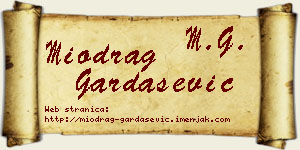 Miodrag Gardašević vizit kartica